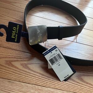 Polo by Ralph Lauren Silver Buckle Black Belt